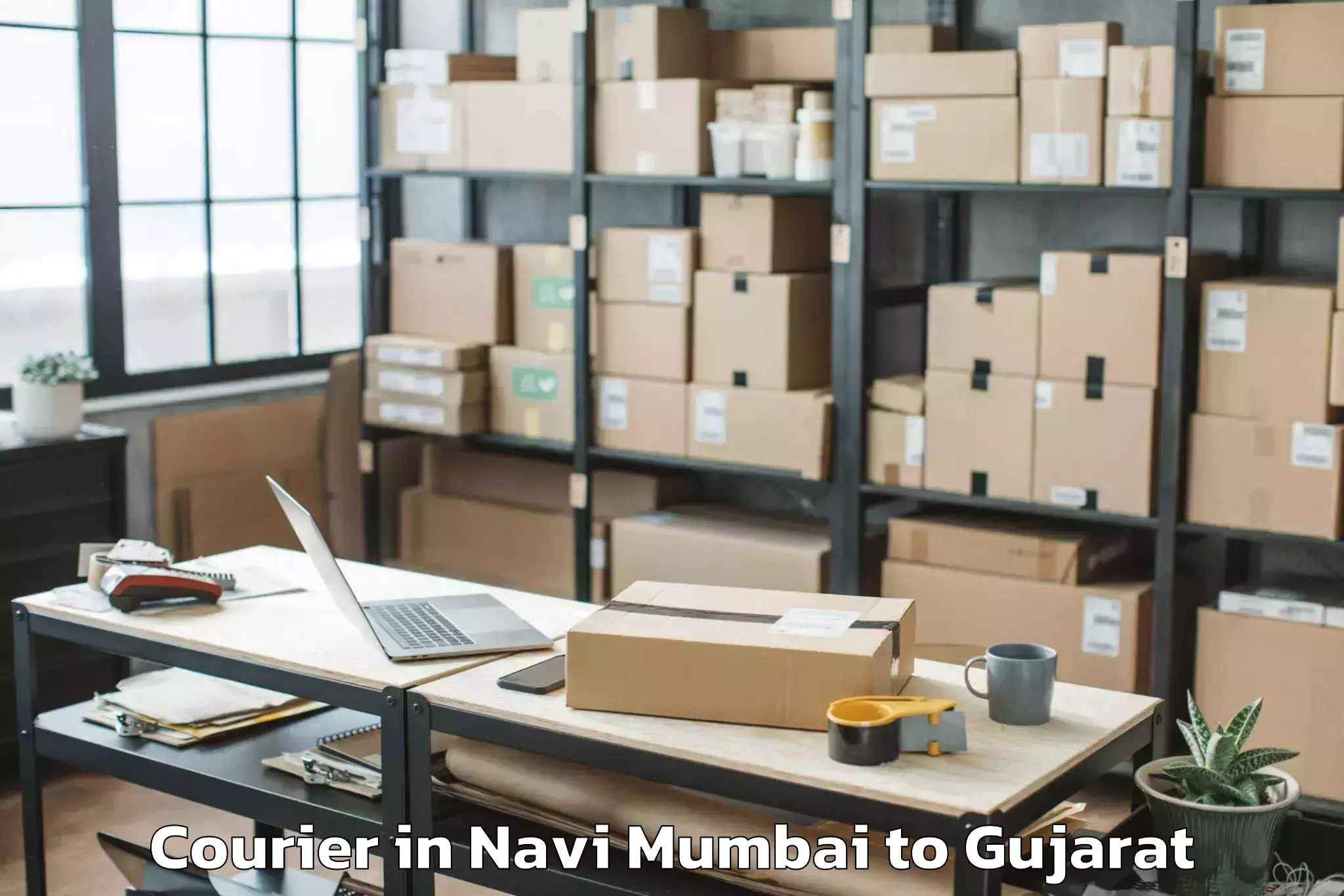 Professional Navi Mumbai to Junagadh Courier